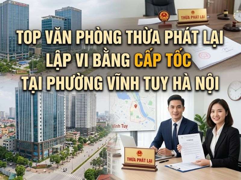 Top văn phòng thừa phát lại lập vi bằng cấp tốc tại phường Vĩnh Tuy Hà Nội