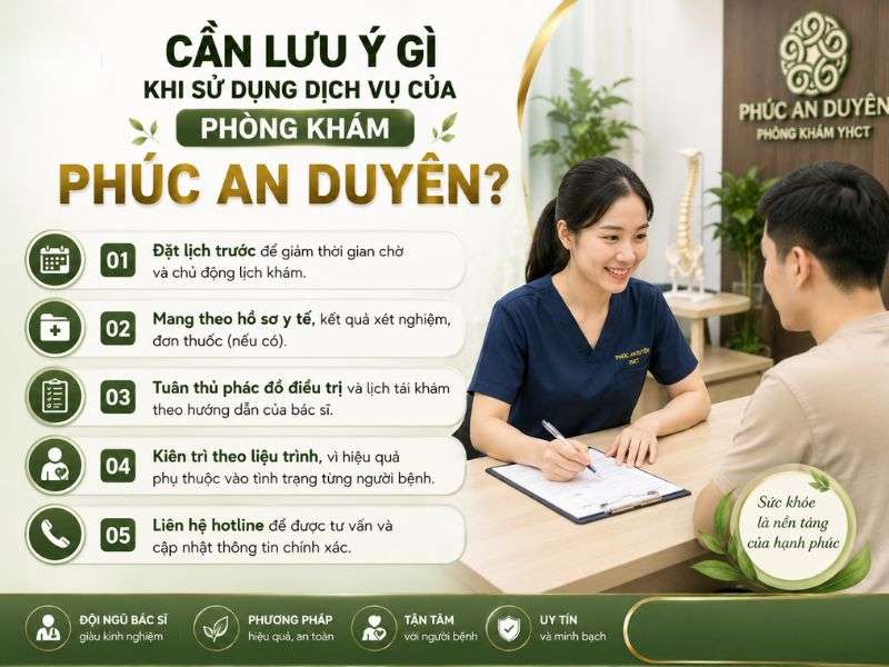 Cần Lưu Ý Gì Khi Sử Dụng Dịch Vụ Của Phòng Khám Phúc An Duyên?